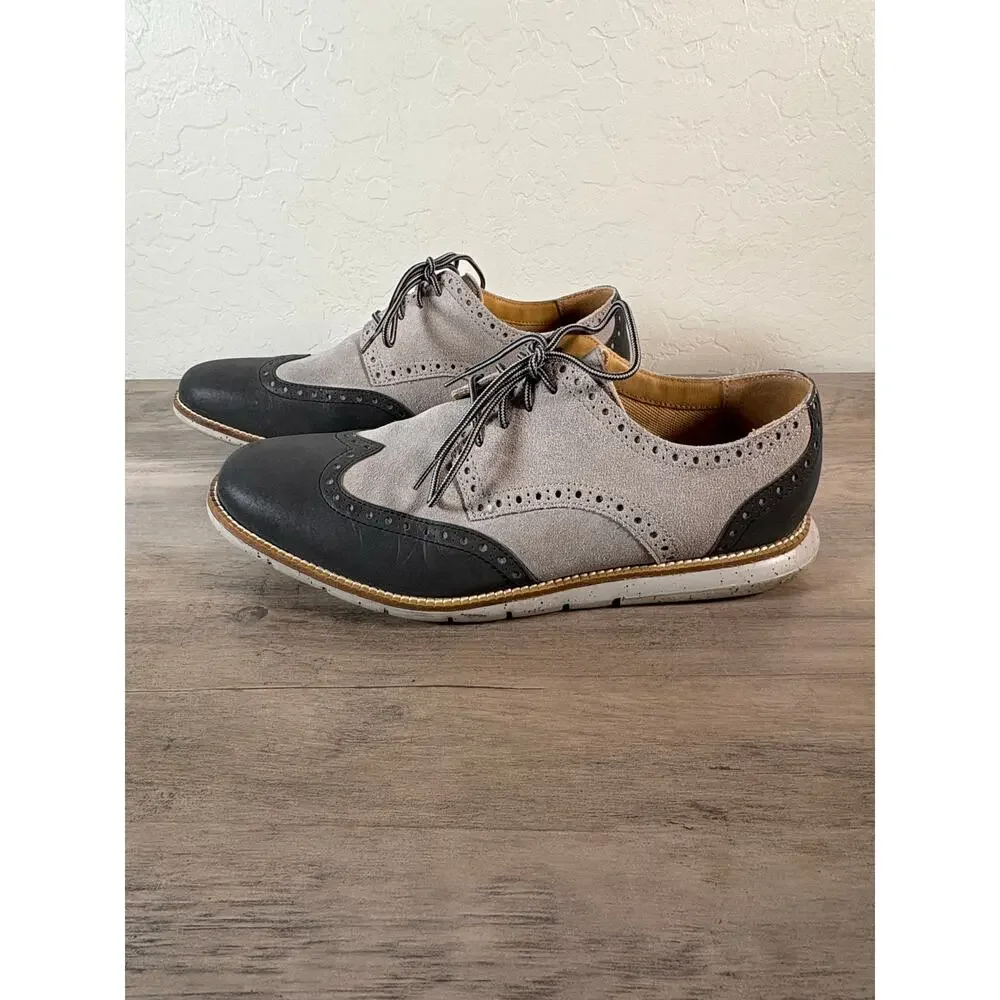Cole‎ Haan Original Grand Remastered Wingtip Oxfords Tan Gray Men's Size 9